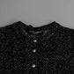 Dolce & Gabbana Black Virgin Wool Pre-Owned Cardigan Sweater