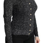 Dolce & Gabbana Black Virgin Wool Pre-Owned Cardigan Sweater