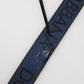 Dolce & Gabbana Black Blue Logo Silver Metal Buckle Belt