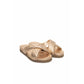 Cerruti 1881 Beige Sheepskin Women Sandal