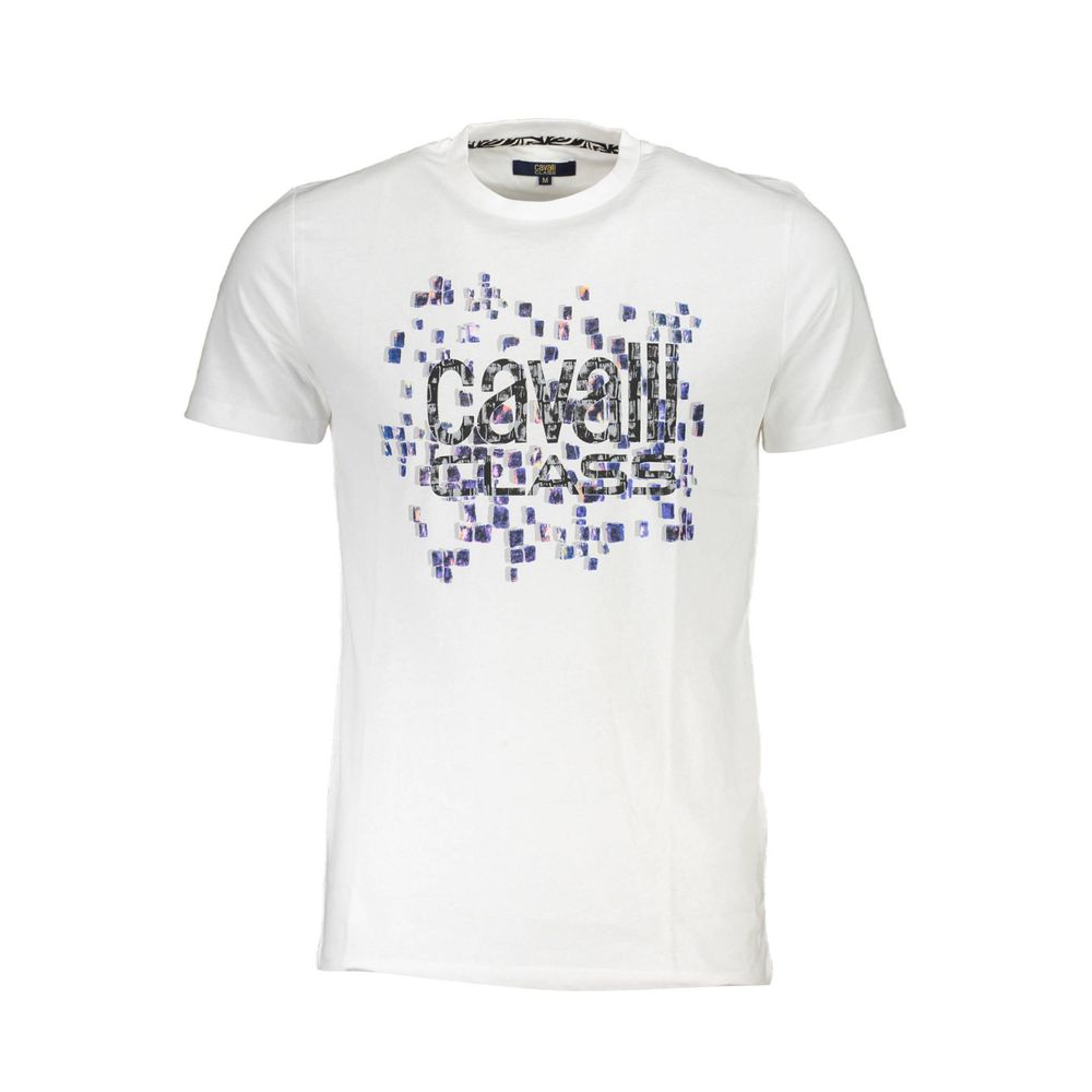 Cavalli Class White Cotton T-Shirt