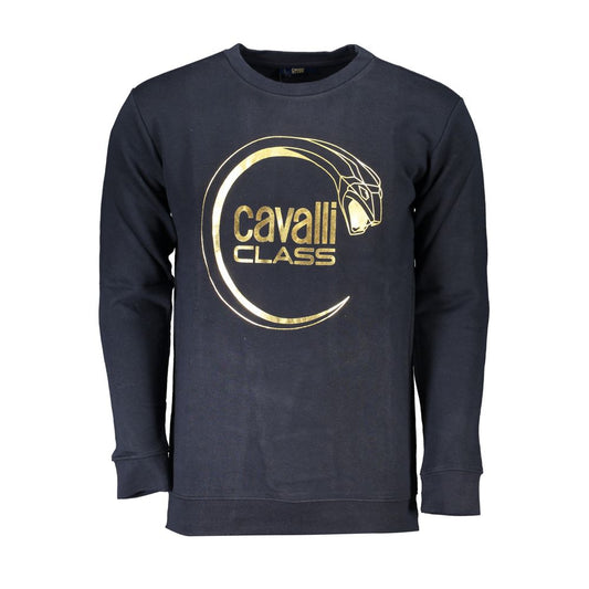 Cavalli Class Blue Cotton Sweater