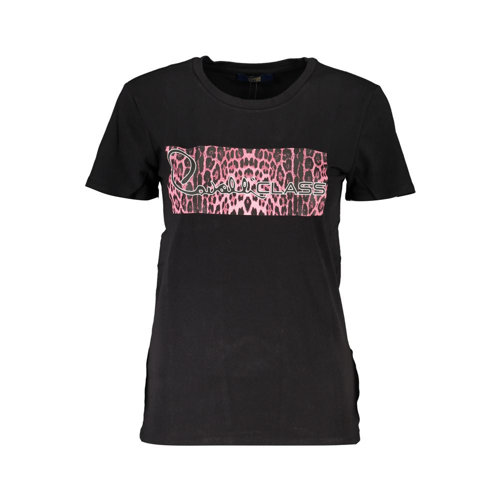 Cavalli Class Black Cotton Tops & T-Shirt