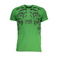 Cavalli Class Green Cotton T-Shirt