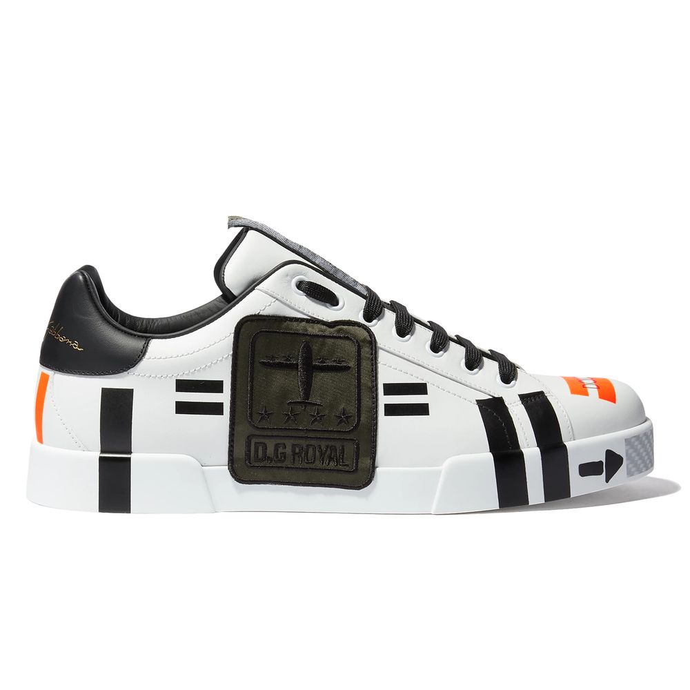 Dolce & Gabbana White Leather Di Calfskin Sneaker