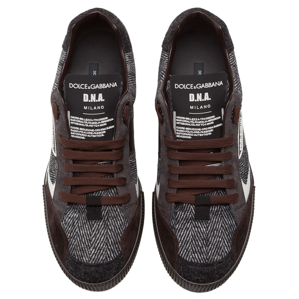 Dolce & Gabbana Black Leather Di Calfskin Sneaker