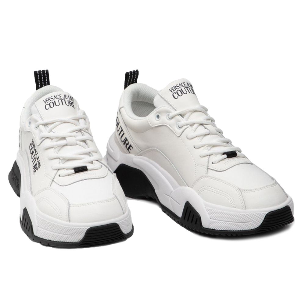 Versace Jeans White Leather Di Calfskin Sneaker