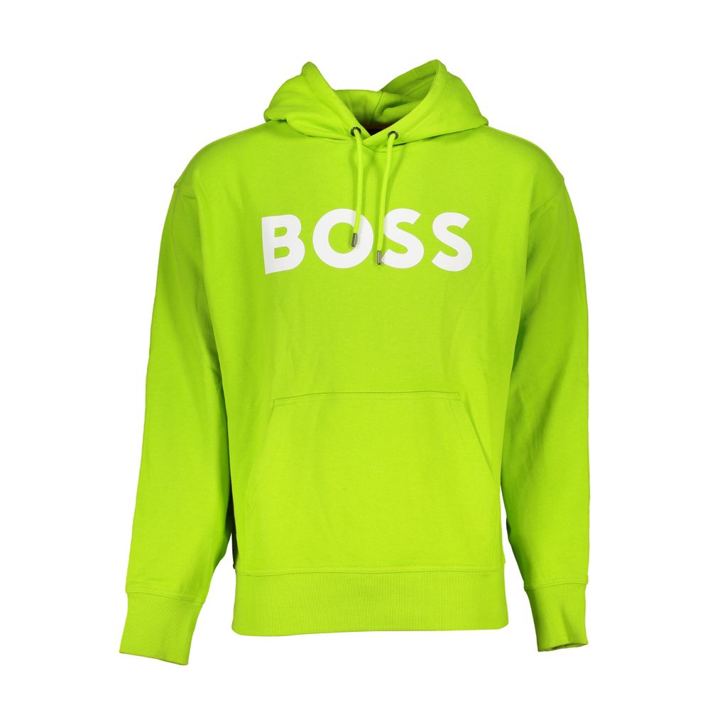 Hugo Boss Green Cotton Sweater