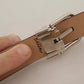 Dolce & Gabbana Brown Classic Leather Silver Logo Metal Buckle Belt