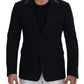 Dolce & Gabbana Black Wool Single Breasted Tuxedo Blazer