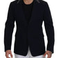 Dolce & Gabbana Black Wool Single Breasted Tuxedo Blazer