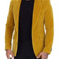 Dolce & Gabbana Yellow Velvet Single Breasted Blazer SICILIA