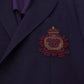 Dolce & Gabbana Purple Logo Single Breasted Wool Blazer