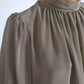 Dolce & Gabbana Gray Mock Neck Long Sleeves Top Blouse