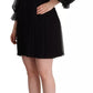 Dolce & Gabbana Black V-neck Long Sleeves Mini A-line Dress