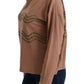 John Galliano Brown Cotton Studded Sweater