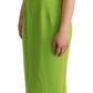 Dolce & Gabbana Green Sheath Square Neckline Mid Length Dress