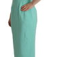 Dolce & Gabbana Mint Green Sheath Square Neckline Midi Dress