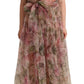 Dolce & Gabbana Multicolor Floral Print Long Maxi Gown Dress