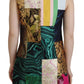 Dolce & Gabbana Multicolor Jacquard Patchwork Shift Mini Dress