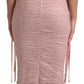 Dolce & Gabbana Pink Bustier Corset Lace Up Bodycon Dress