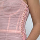 Dolce & Gabbana Pink Bustier Corset Lace Up Bodycon Dress