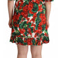 Dolce & Gabbana Red Green Portofino-Print Poplin Midi Dress