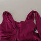 Dolce & Gabbana Sheath Mermaid Fuchsia Silk Stretch Gown Dress