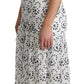 Dolce & Gabbana White Cutout Design Polyester A-line Midi Dress