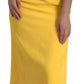 Dolce & Gabbana Yellow One Shoulder Side Slit Midi Dress