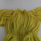 Dolce & Gabbana Yellow Shift A-line Silk Gown Dress