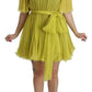 Dolce & Gabbana Yellow Shift A-line Silk Gown Dress