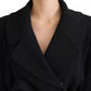 Dolce & Gabbana Black Double Breasted Belted Blazer Jacket