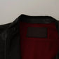 Dolce & Gabbana Black Lamb Leather Biker Coat Jacket