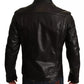 Dolce & Gabbana Black Lamb Leather Biker Coat Jacket