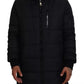 Dolce & Gabbana Black Nylon Hooded Parka Coat Winter Jacket