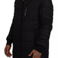 Dolce & Gabbana Black Nylon Hooded Parka Coat Winter Jacket