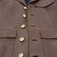 Dolce & Gabbana Brown Calfskin Button Down Blouson Jacket