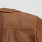 Dolce & Gabbana Brown Calfskin Button Down Blouson Jacket