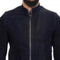 Dolce & Gabbana Dark Blue Suede Lambskin Blouson Jacket