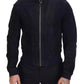 Dolce & Gabbana Dark Blue Suede Lambskin Blouson Jacket