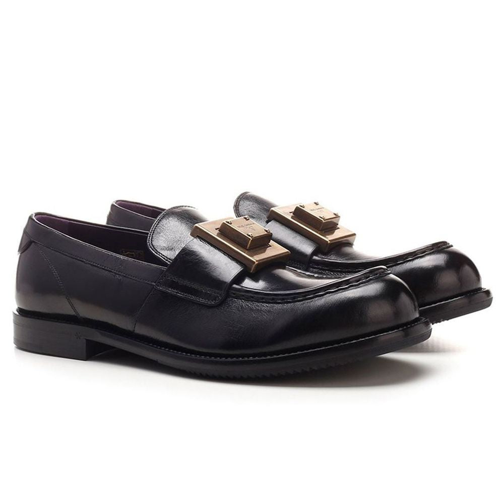 Dolce & Gabbana Black Leather Di Calfskin Loafer