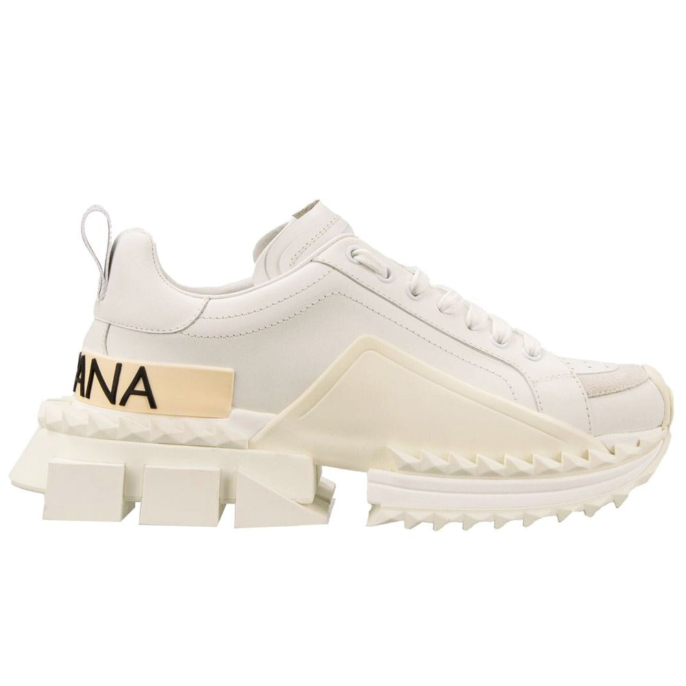 Dolce & Gabbana White Leather Di Calfskin Sneaker