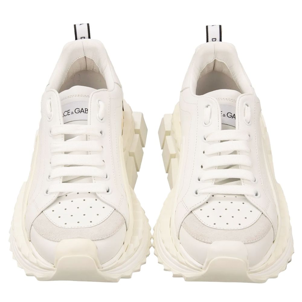 Dolce & Gabbana White Leather Di Calfskin Sneaker