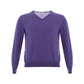 Gran Sasso Elegant Purple Wool Sweater for Discerning Men