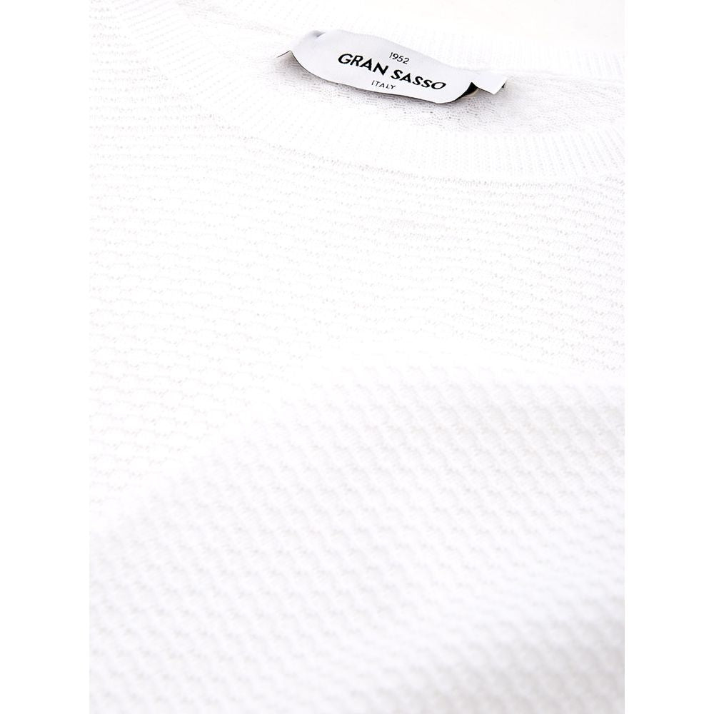 Gran Sasso Elegant Italian White Cotton T-Shirt