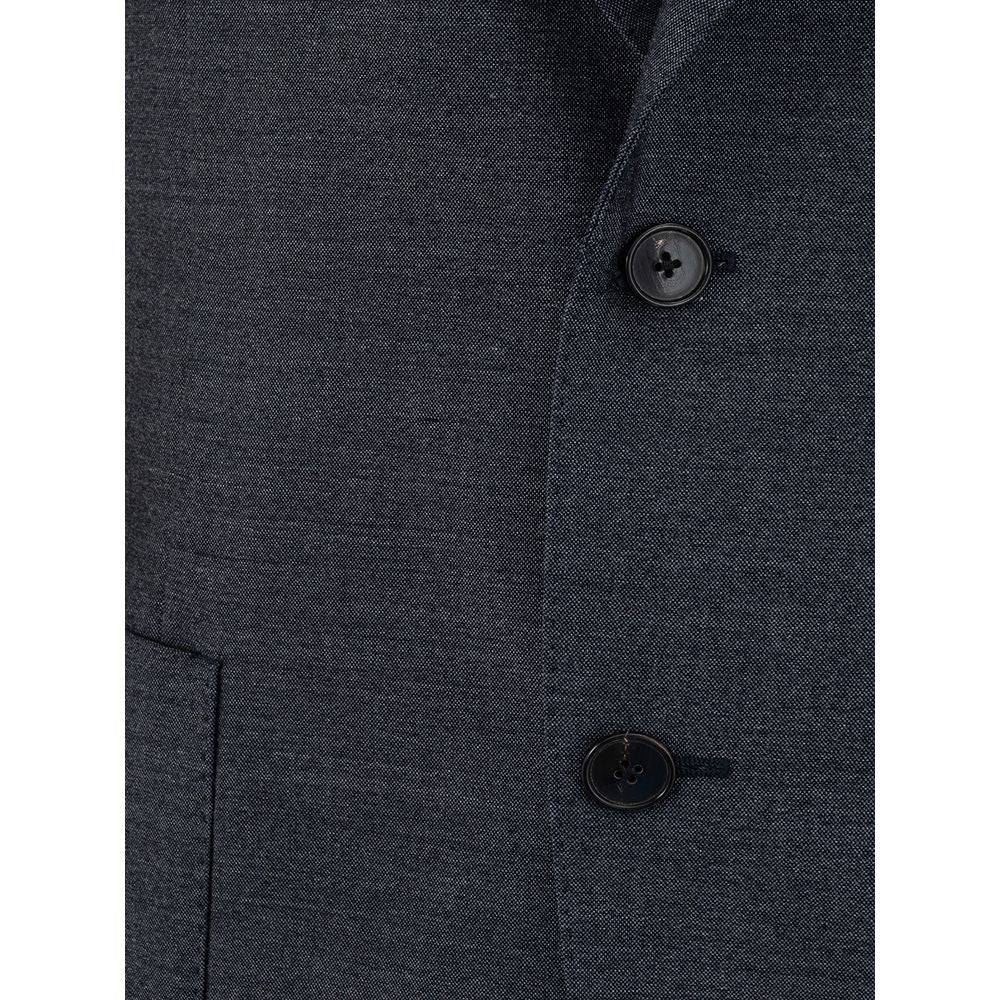 Lardini Elegant Gray Wool Jacket for Sophisticated Men