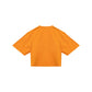 Off-White Orange Cotton Statement Top for Women