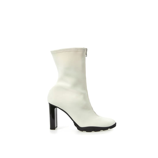 Alexander McQueen Elegant Neoprene Ankle Boots in White