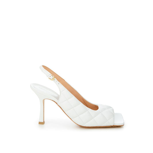 Bottega Veneta Elegant White Leather Sandals